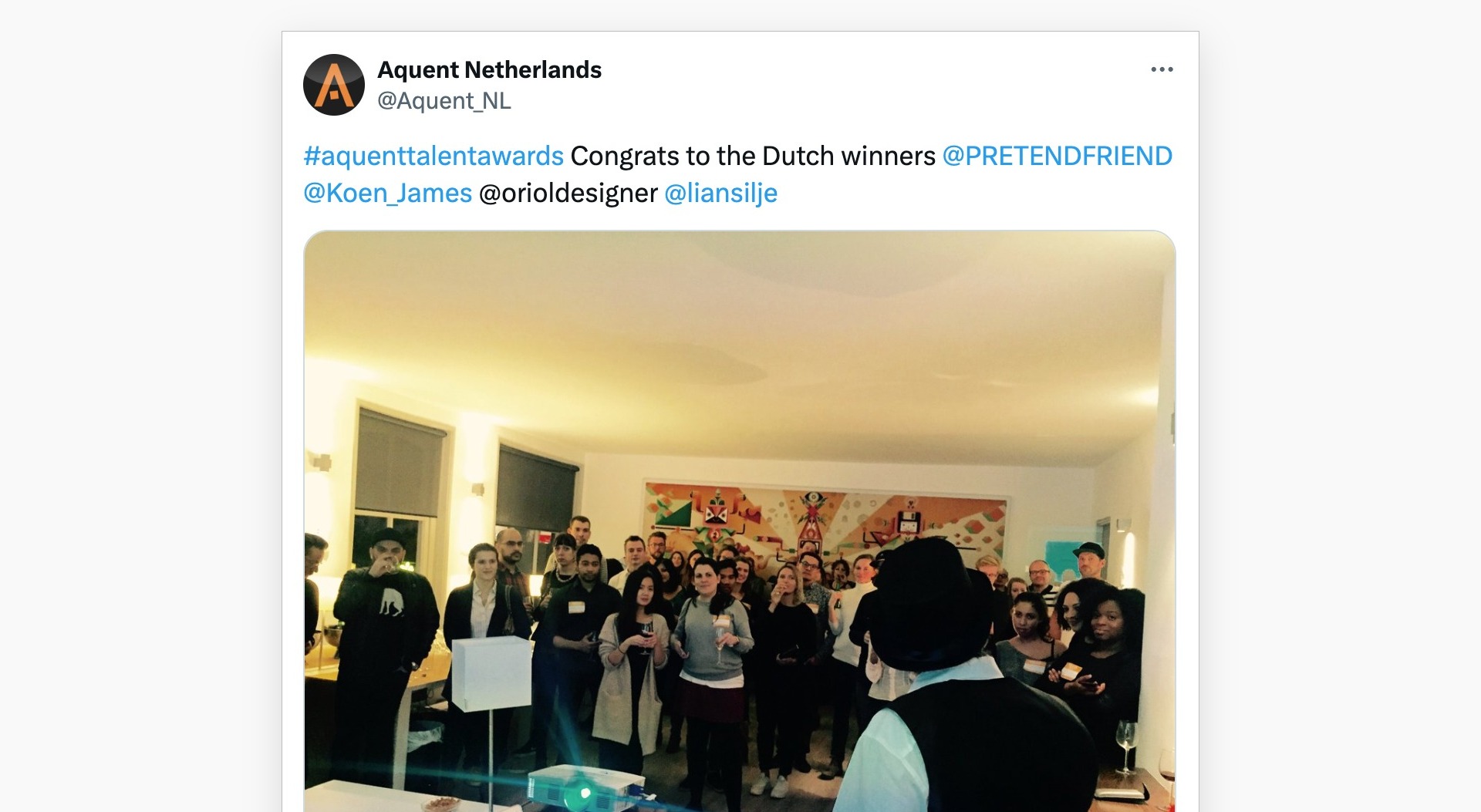aquent talent awards winner 2016 – twitter
