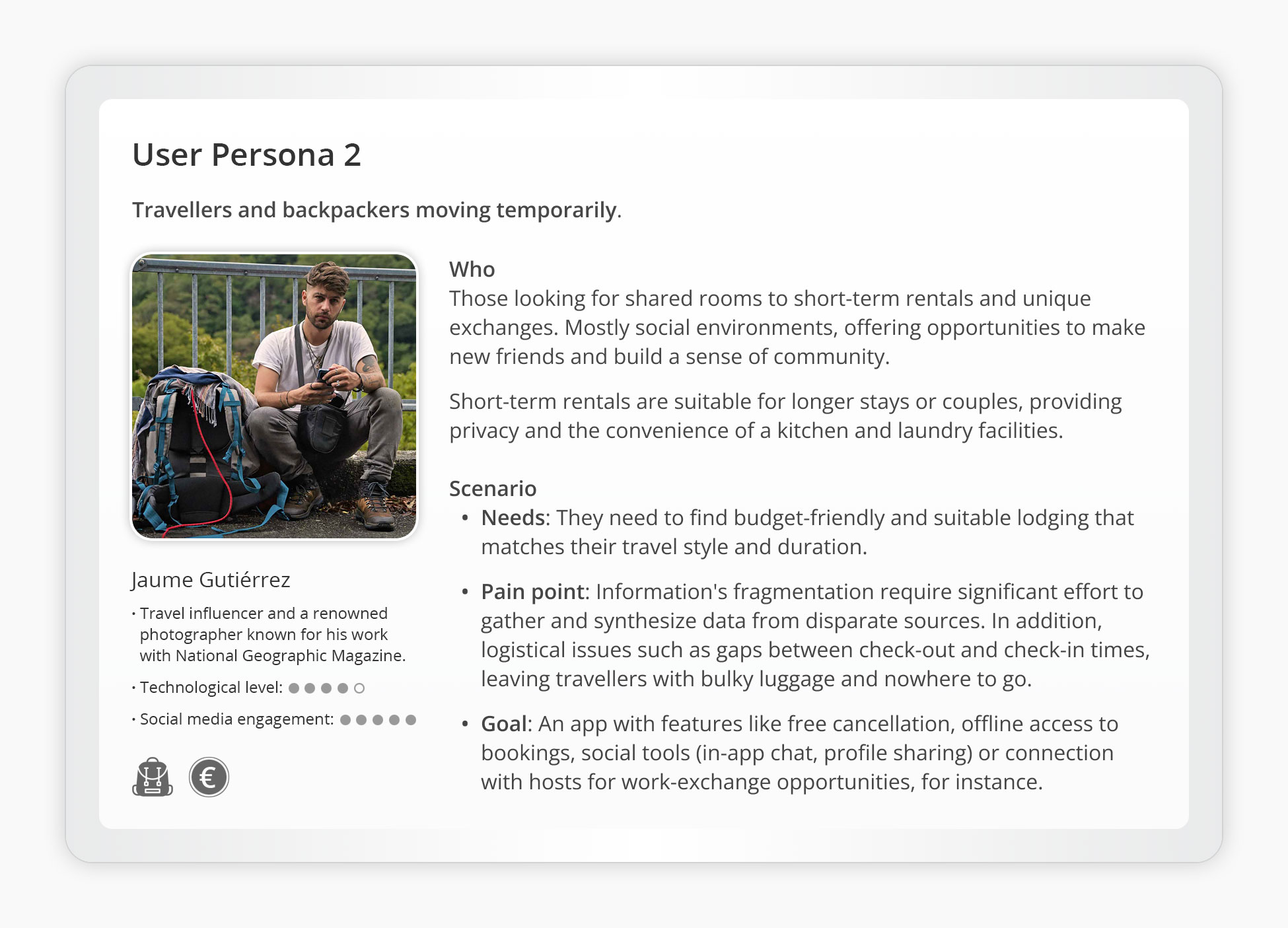 room 4U - user persona - profile 2